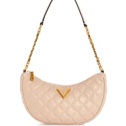 GUESS Geometric Textured Baguette Bag with Quilted Detail-picture-13