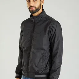 Indian Terrain Mock Collar Long Sleeves Lightweight Bomber Jacket-image-6