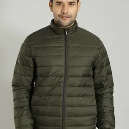 Indian Terrain Stand Collar Lightweight Puffer Jacket-image-88