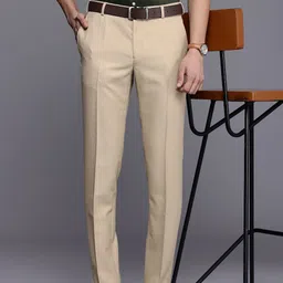 Raymond Men Textured Slim Fit Formal Trousers-picture-33