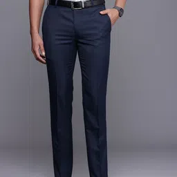 Raymond Men Textured Slim Fit Formal Trousers-picture-17