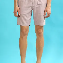 Bushirt Men Mid-Rise Linen Regular Shorts-image-41