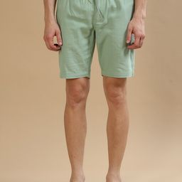 Bushirt Men Mid-Rise Regular Fit Linen Shorts-picture-21