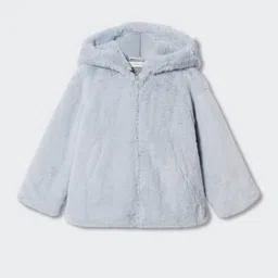 Mango Kids Girls Faux Fur Hood Overcoat-picture-7