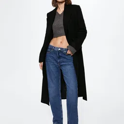 MANGO Sustainable Peaked Lapel Longline Overcoat with Belt-picture-36