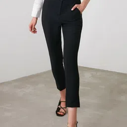 Trendyol Women Black Solid Trousers-picture-35