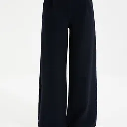 Trendyol Women Navy Blue Parallel Trousers-picture-14