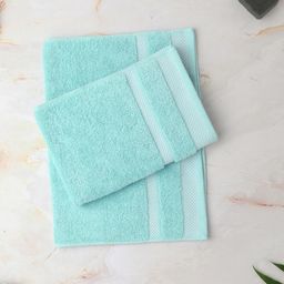 SPACES Set of 2 Green Solid Cotton 600 GSM Hand Towels-picture-19