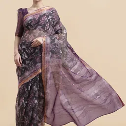 MIRCHI FASHION Floral Printed Saree image 1