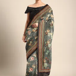 KALINI Floral Printed Saree image 1