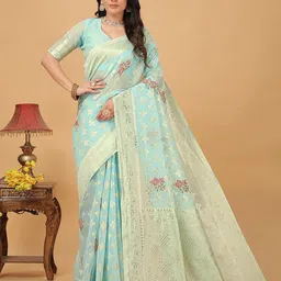 RUDIT CREATION Ethnic Motifs Zari Saree-picture-21