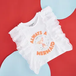 Pantaloons Junior Girls Typography Printed Cotton T-Shirt-picture-26