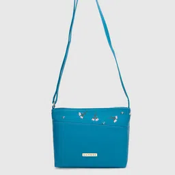 Caprese Structured Leather Sling Bag With Floral Embroidered Detail-picture-24