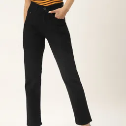 PARIS HAMILTON Women Black Boyfriend Fit High-Rise Stretchable Jeans-image-64