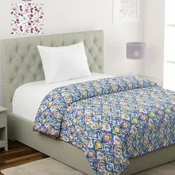KLOTTHE White & Red Set of 2 Geometric AC Room 233 GSM Single Bed Dohar-image-82