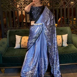 Anouk Abstract Printed Pure Crepe Saree-image-14