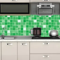 Asian royal Green & White Abstract Printed Self-Adhesive Wallpaper-picture-31