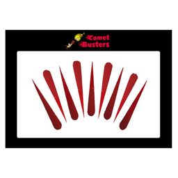Comet Busters Red Handcrafted Beautiful Traditional Designer Bindis - 9 Pcs-picture-48