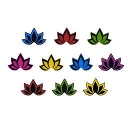 Comet Busters 10 Pcs Lotus-Shaped Reusable Designer Bindis - Multicoloured-picture-46