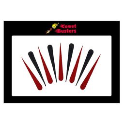 Comet Busters Black & Red Handcrafted Beautiful Traditional Designer Bindis - 9 Pcs-picture-46