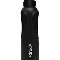 Caspian Black Single Stainless Steel Printed Single Wall Vacuum Water Bottle-image-4