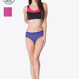 LYRA Women Pack Of 2 Assorted Printed Cotton Hipster Briefs-picture-16
