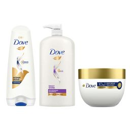 Dove Set of Daily Shine Shampoo+Intense Repair Hair Conditioner+Deep Repair Hair Mask-picture-22
