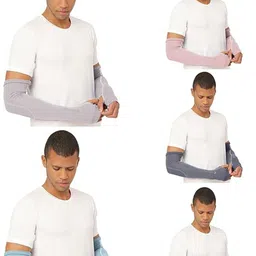 FREECULTR Pack of 5 Bamboo Cotton Antibacterial Fingerless Gloves-picture-15