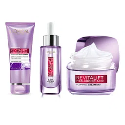 LOreal Set of Revitalift Hyaluronic Acid Serum+Plumping Day Cream+Hydrating Gel Cleanser-image-36