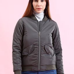 Freehand by The Indian Garage Co Stand Collar Long Sleeves Lightweight  Bomber Jacket-picture-6