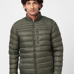 SPYKAR Zip Detail Mock Collar Puffer Jacket-picture-37