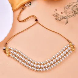Silvermerc Designs Gold-Plated Pearls Choker Necklace-picture-40