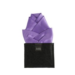 Alvaro Castagnino Men Violet Solid Pocket Squares-picture-13