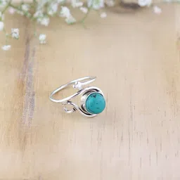 I Jewels Silver Plated & Stone Studded Finger Ring-picture-21
