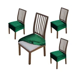 HOKIPO Green 4 Pieces Velvet Chair Covers-image-36