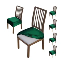 HOKIPO Green 6 Pieces Velvet Chair Covers-image-96