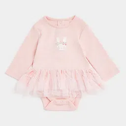 mothercare Infant Girls Pink Tutu Style Pure Cotton Bodysuit with Attached Panties-image-97
