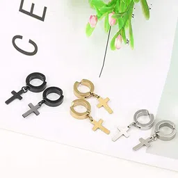 VIEN Unisex Set Of 4 Assorted Circular Drop Earrings-picture-41