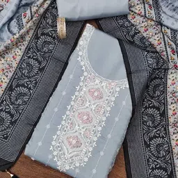 KALINI Embroidered Pure Silk Unstitched Dress Material-picture-28