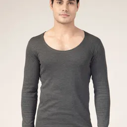 MODERN CREW Round Neck Slim-Fit Thermal Tops-image-14