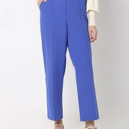 Vero Moda Women Purple Straight Fit High-Rise Pleated Parallel Trouser-picture-7