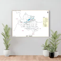 Wallpics White & Blue Printed Waterproof Self-Adhesive Wall Sticker-image-78