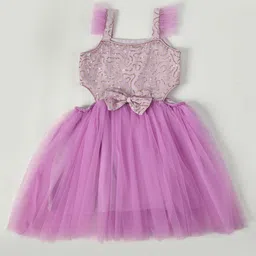 Bella Moda Girls Embellished Net Fit & Flare Dress-picture-58