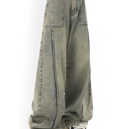LULU & SKY Women Wide Leg Heavy Fade High-Rise Clean Look Jeans-image-35