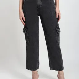 LIVE OK Women Boyfriend Fit High-Rise Light Fade Clean Look Cotton Jeans-image-26