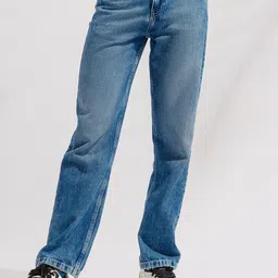 FREAKINS Men Heavy Fade Straight Fit High-Rise Clean Look Pure Cotton Jeans-image-38
