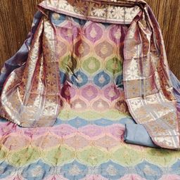 LeeliPeeri Designer Geometric Woven Design Gotta Patti Unstitched Dress Material-picture-49