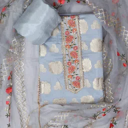 SALWAR STUDIO Woven Design Pure Cotton Unstitched Dress Material-image-1