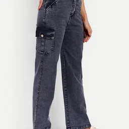 Next One Women Smart Straight Fit High-Rise Heavy Fade Clean Look Stretchable Jeans-image-22