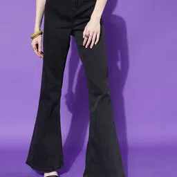 STREET 9 Women Black Hottie Skinny Fit High-Rise Highly Distressed Jeans 98% Cotton-image-80